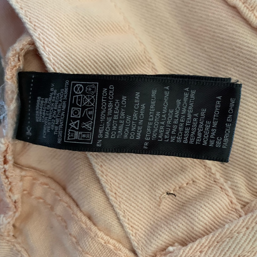 Forever 21 Pastel Salmon Distressed Studded Shorts - Picture 4 of 5